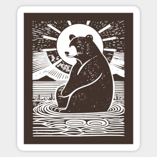 BEAR with Sun & Water by FayeFamiliar Sticker